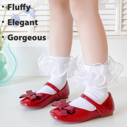 Imagem de Meias com babados Mini angel Girls Double Lace Frilly, pacote com 2