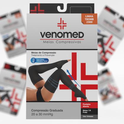 Imagem de MEIAS COMPRESSÃO 20 a 30MMHG ABERTA 7/8 VENOMED TROMB2300