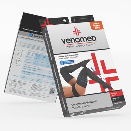 Imagem de MEIAS COMPRESSÃO 20 a 30MMHG ABERTA 7/8 VENOMED TROMB2300