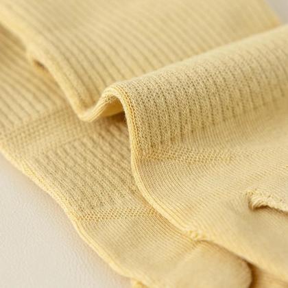 Imagem de Meias De Algodão Femininas De Verão Com Cinco Dedos, 5 Pares, Antiderrapantes, Corte Baixo, Dedos