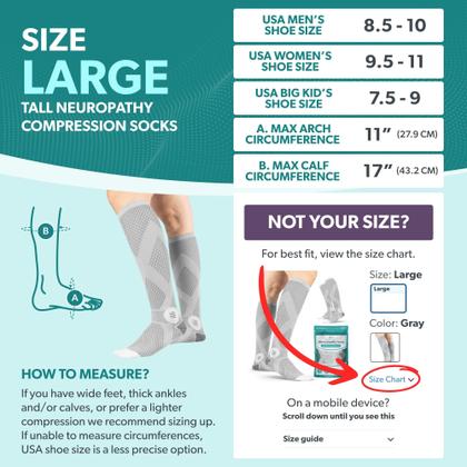 Imagem de Meias de compressão Braceability Knee High 20-30 mmHg 1 par