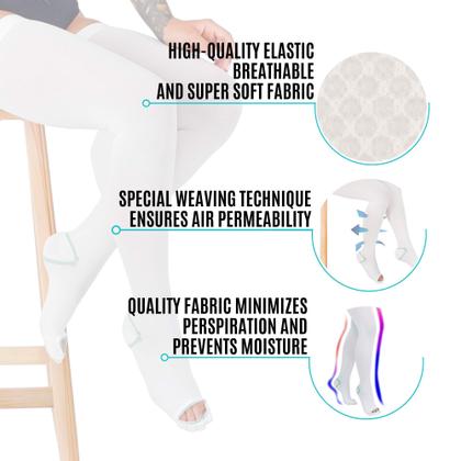 Imagem de Meias de compressão Inversa, anti-embolismo, altura da coxa, 15-20 mmHg