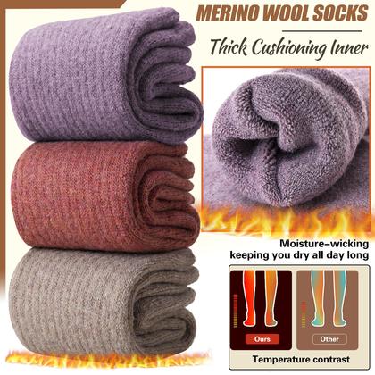 Imagem de Meias de lã EBMORE, bota térmica de inverno para caminhada feminina, 5 pares
