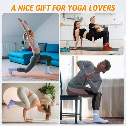 Imagem de Meias de Pilates antiderrapantes, 24 pares, alça de algodão e silicone