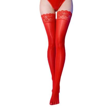 Imagem de Meias De Seda Ultra Finas E Sexy Com Renda De Silicone Antiderrapante, Meias Altas Para O Verão