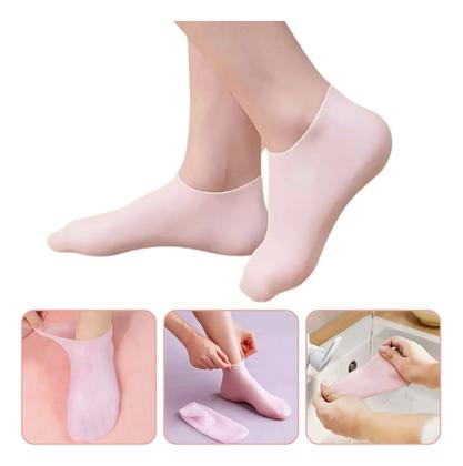 Imagem de Meias De Silicone Anti Rachadura Hidratação Dos Pés Par
