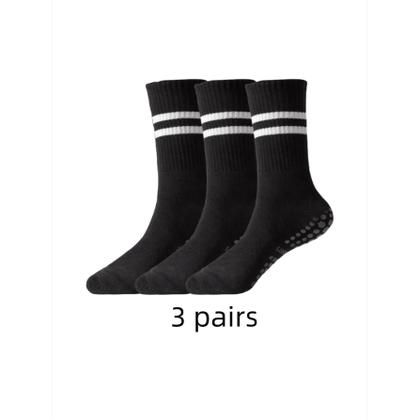 Imagem de Meias De Yoga Antiderrapantes Para Mulheres, Tubo Médio, 1/3/6/10 Pares, Meias De Silicone Para