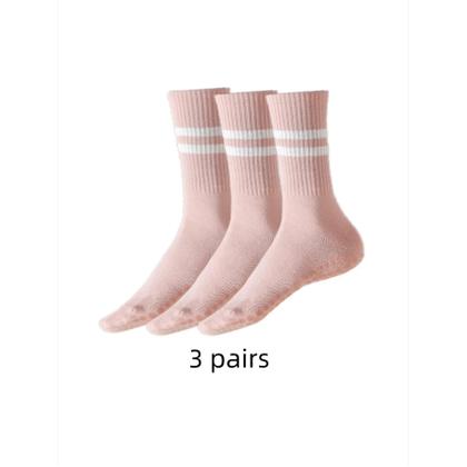 Imagem de Meias De Yoga Antiderrapantes Para Mulheres, Tubo Médio, 1/3/6/10 Pares, Meias De Silicone Para