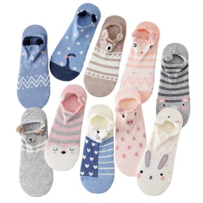 Imagem de Meias Divertidas Sapatilha Adulto Feminina  Kit 12 pares