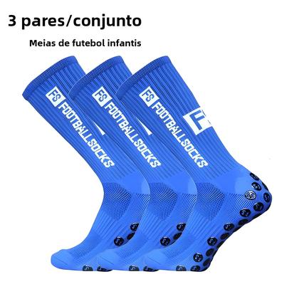 Imagem de Meias Esportivas Juvenis, 3 Pares, Respiráveis, Antiderrapantes, Com Aderência De Silicone, Para