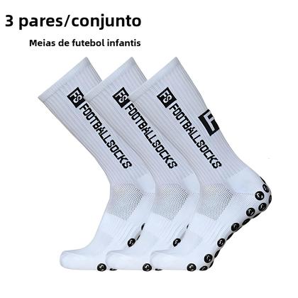 Imagem de Meias Esportivas Juvenis, 3 Pares, Respiráveis, Antiderrapantes, Com Aderência De Silicone, Para