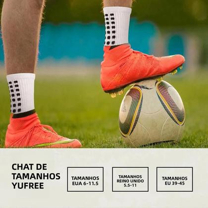 Imagem de Meias Esportivas Masculinas De Cano Médio Respiráveis Antiderrapantes 4 Pares Com Pontos De Silicone