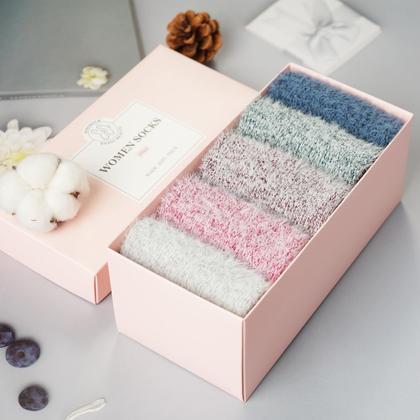Imagem de Meias felpudas SISOSOCK para mulheres Cozy Soft Warm, pacote com 5 unidades de inverno