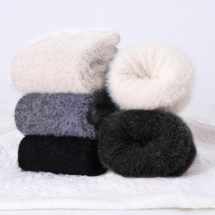 Imagem de Meias felpudas SISOSOCK para mulheres Cozy Soft Warm, pacote com 5 unidades de inverno
