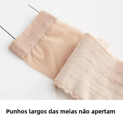 Imagem de Meias Femininas de Algodão Antiderrapantes - 10 Pares com Elástico e Absorção de Suor