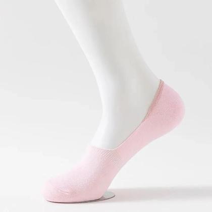 Imagem de Meias Invisíveis Femininas 5 Pares Algodão Silicone Antiderrapante Respirável Finas Casuais Meias De