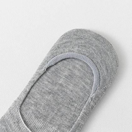 Imagem de Meias Invisíveis Femininas 5 Pares Algodão Silicone Antiderrapante Respirável Finas Casuais Meias De