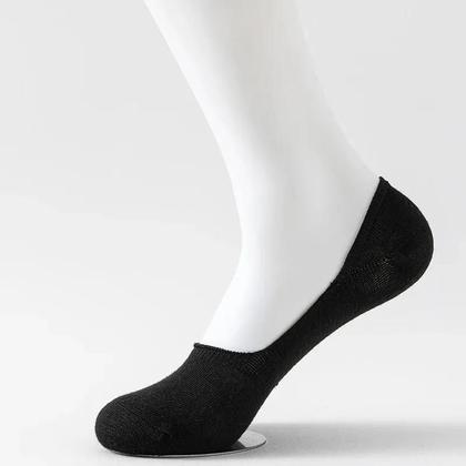 Imagem de Meias Invisíveis Femininas 5 Pares Algodão Silicone Antiderrapante Respirável Finas Casuais Meias De