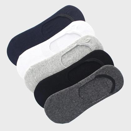 Imagem de Meias Invisíveis Masculinas De Algodão Com Silicone Antiderrapante, Sem Costura, Respiráveis, Finas,
