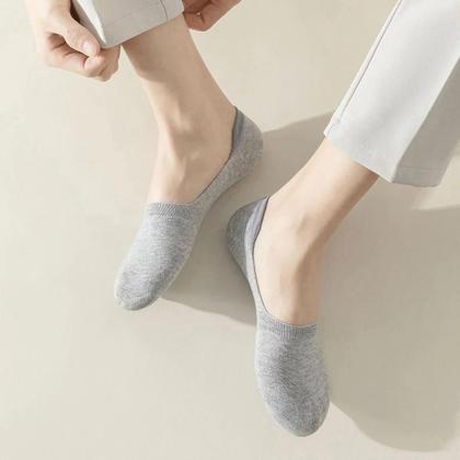 Imagem de Meias Invisíveis Masculinas De Algodão Com Silicone Antiderrapante, Sem Costura, Respiráveis, Finas,