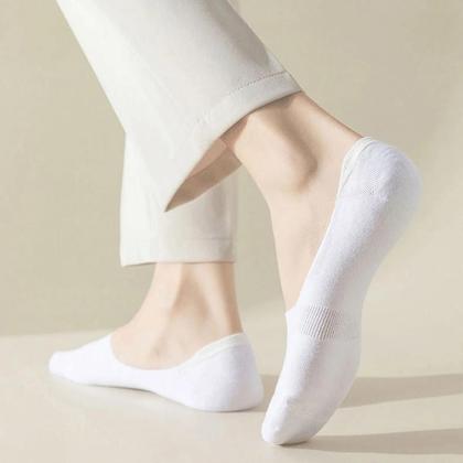 Imagem de Meias Invisíveis Masculinas De Algodão Com Silicone Antiderrapante, Sem Costura, Respiráveis, Finas,
