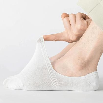 Imagem de Meias Invisíveis Masculinas De Algodão Com Silicone Antiderrapante, Sem Costura, Respiráveis, Finas,