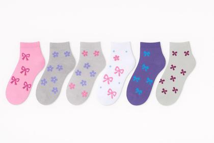 Imagem de Meias kit com 12 pares sortidas femininas curta soquete