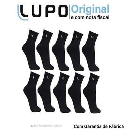 Imagem de Meias lupo cano médio algodão au walk sport kit c/ 6  63245