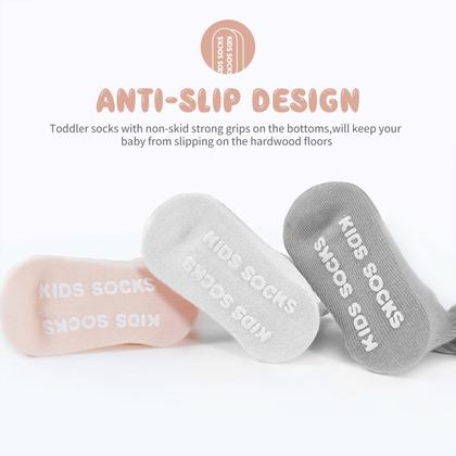 Imagem de Meias para bebês Aroveea, antiderrapante, tornozelo, pacote com 12, 6 a 12 meses