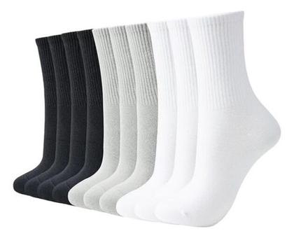 Imagem de Meias sortidas kit com 12 pares cano longo