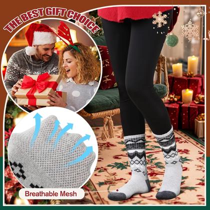 Imagem de Meias térmicas femininas EBMORE de lã merino para caminhada, 5 pares