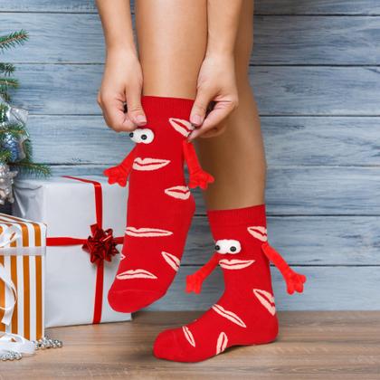 Imagem de Meias Vermeyen Magnetic Holding Hands Funny Couple Unissex