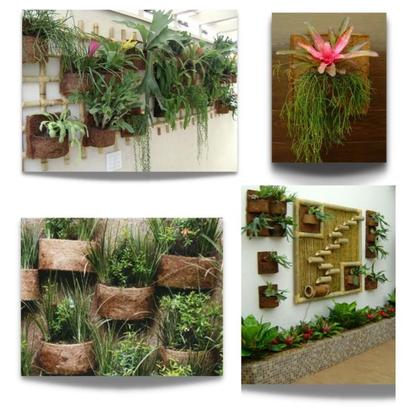 Imagem de Meio vaso com Placa Fibra de coco ecológico tipo xaxim N4 - 25cm Gold Plant