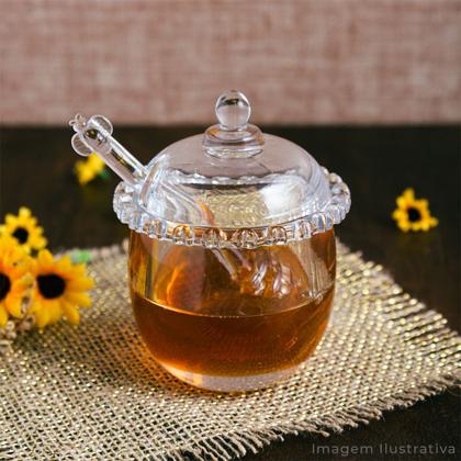Imagem de Meleira 11cm Porta Mel Pearl Com Pegador De Cristal Para Mesa - 1 Unidade