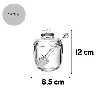 Imagem de Meleira 150ml De Cristal Com Pegador E Tampa Bird Wolff
