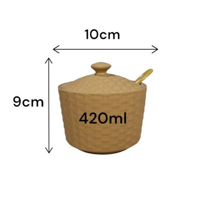 Imagem de Meleira Açucareiro Tigela Cumbuca Rattan Combinando Mesa Dec