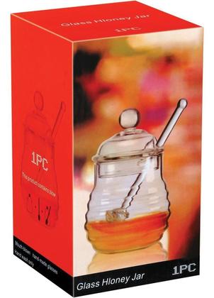Imagem de Meleira Apis Home&Co 13x8x9cm Borossilicato Transparente 200ml para Mesa Posta Jantar e Ceia
