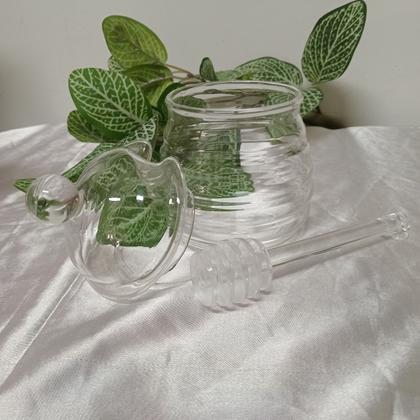 Imagem de Meleira Apis Home&Co 13x8x9cm Borossilicato Transparente 200ml para Mesa Posta Jantar e Ceia