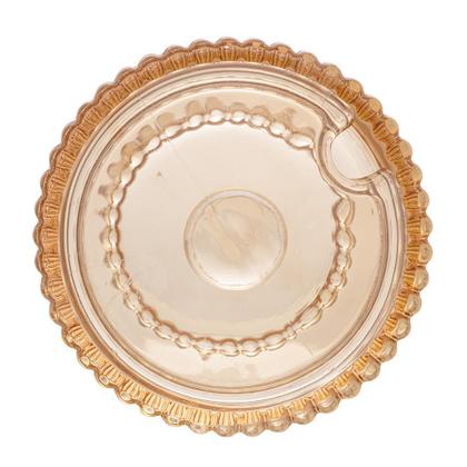 Imagem de Meleira Cristal De Chumbo C/Colher Pearl Ambar 10X8X7Cm