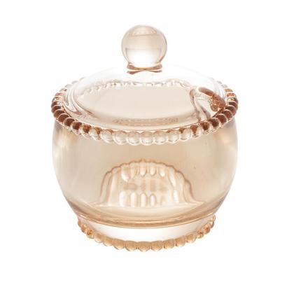 Imagem de Meleira Cristal De Chumbo C/Colher Pearl Ambar 10X8X7Cm