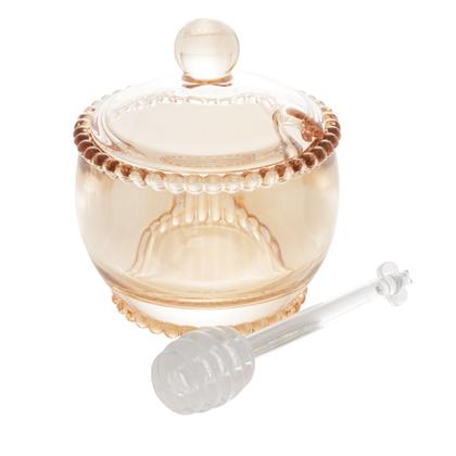 Imagem de Meleira de Cristal c/ Colher Pearl Âmbar - Wolff