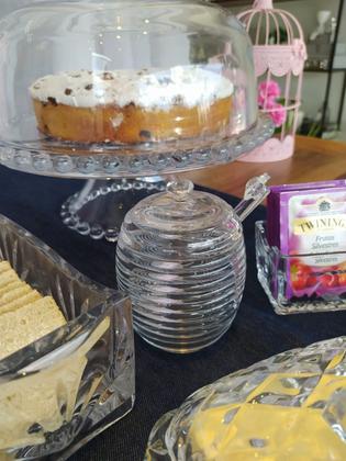 Imagem de Meleira de Cristal c/ Pegador e Tampa Colméia 210 ml