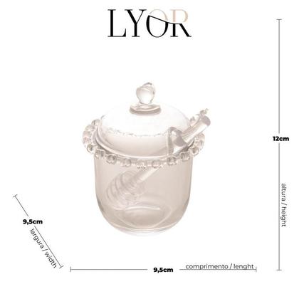 Imagem de Meleira Lyor Cristal C/Pegador Coração 9,5x12cCm - 1753