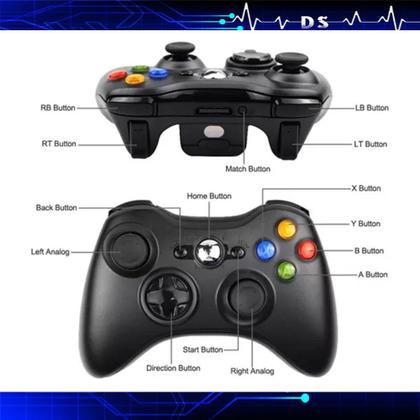 Imagem de Melhor Kit 2 Controles Para X360 Joystick Sem Fio