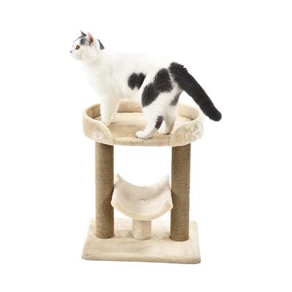 Imagem de Melhor plataforma Cat Tree Amazon Basics com arranhador bege