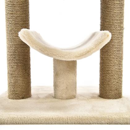 Imagem de Melhor plataforma Cat Tree Amazon Basics com arranhador bege
