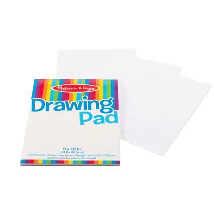 Imagem de Melissa &amp Doug Drawing Paper Pad (9 x 12 polegadas) - 50 Folhas, 3-Pack