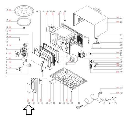 Imagem de Membrana Painel Controle Microondas Continental A17774001