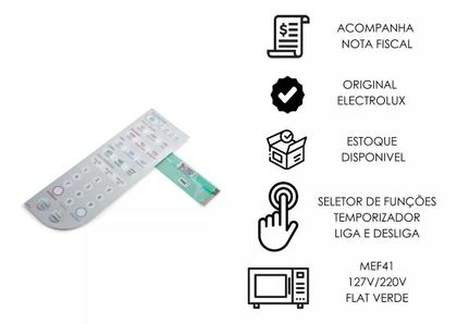 Imagem de Membrana Painel Teclado Microondas Mef41 Electrolux 69580894