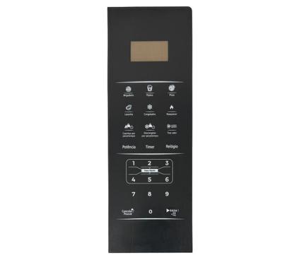 Imagem de Membrana / teclado compativel microondas britania bmo30pb / bmo 30pb - 26,3 cm x 9cm - preta